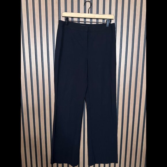 Lafayette 148 New York Dress Pants 8 Womens Black Wool Blend Stretch Trousers - Picture 1 of 8